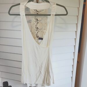 Venus White Lace Back Womens Top, Sz XS